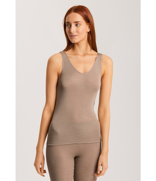 Hanro Woolen Silk Tank Top Taupe (NEW TREND)