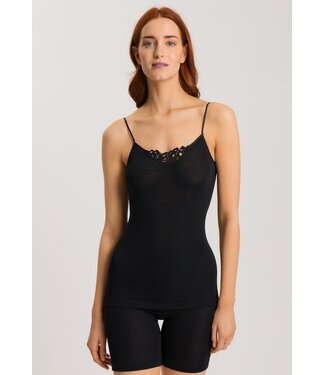 Hanro Woolen Silk Spaghetti Top Black (LAST ITEMS)
