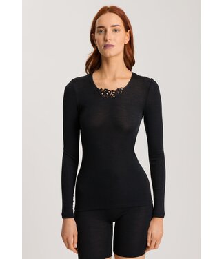 Hanro Woolen Silk Long Sleeve Shirt Black (LAST ITEMS)