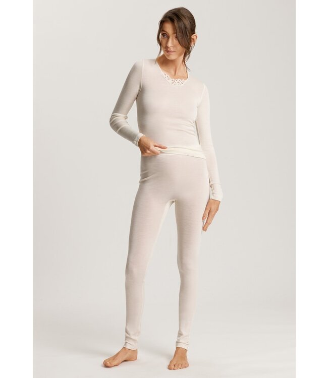 Hanro Woolen Silk Long Sleeve Shirt Cygne (071522)