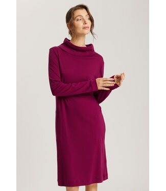 Hanro Agatha Long Sleeve Nightdress Deep Poppy (SALE)