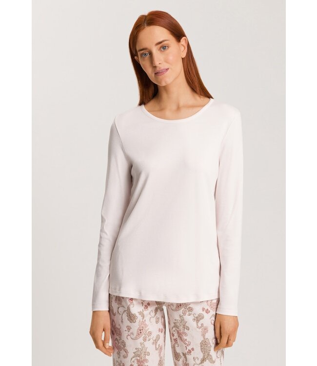 Hanro Loungy Nights Long Sleeve Shirt Rose Cream (NEW TREND)