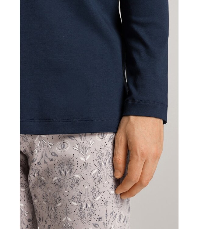 Hanro Night & Day Long Pajama Pin Patternwork Light (075462)