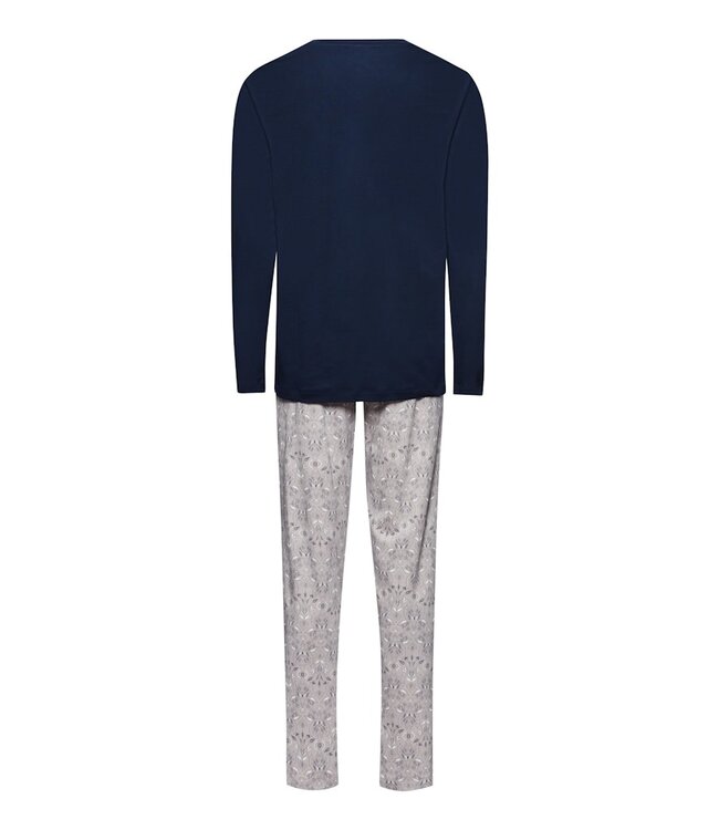 Hanro Night & Day Long Pajama Pin Patternwork Light (075462)