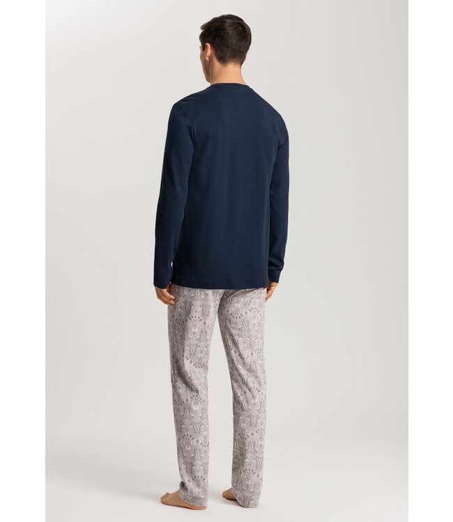 Hanro Night & Day Long Pajama Pin Patternwork Light (075462)