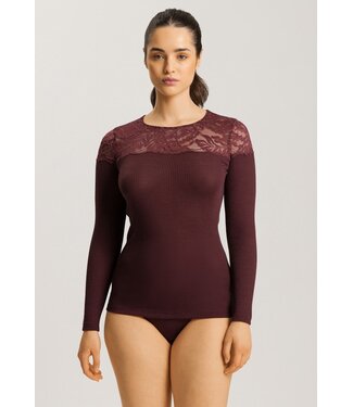 Hanro Maria Long Sleeve Deep Maroon (SALE)