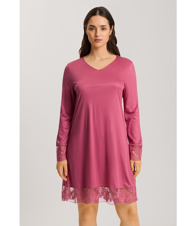 Hanro Eva Long Sleeve Nightdress Rose Wine (SALE)