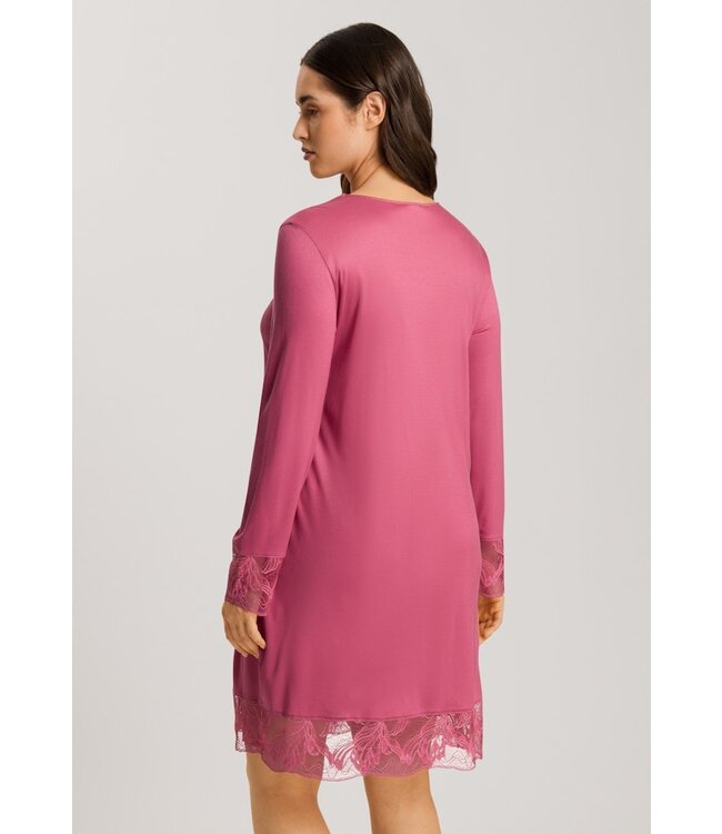 Hanro Eva Long Sleeve Nightdress Rose Wine (074885)