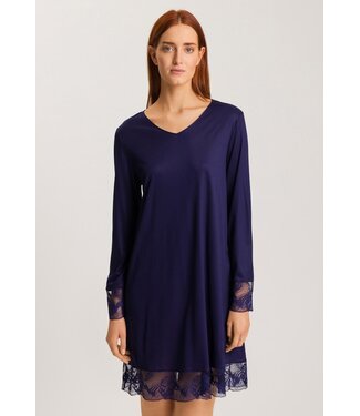 Hanro Eva Long Sleeve Nightdress Evening Blue (SALE)