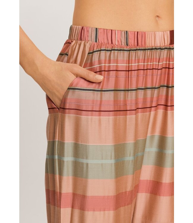 Hanro Hannah Long Pants Earth Tanned Stripe (074859)
