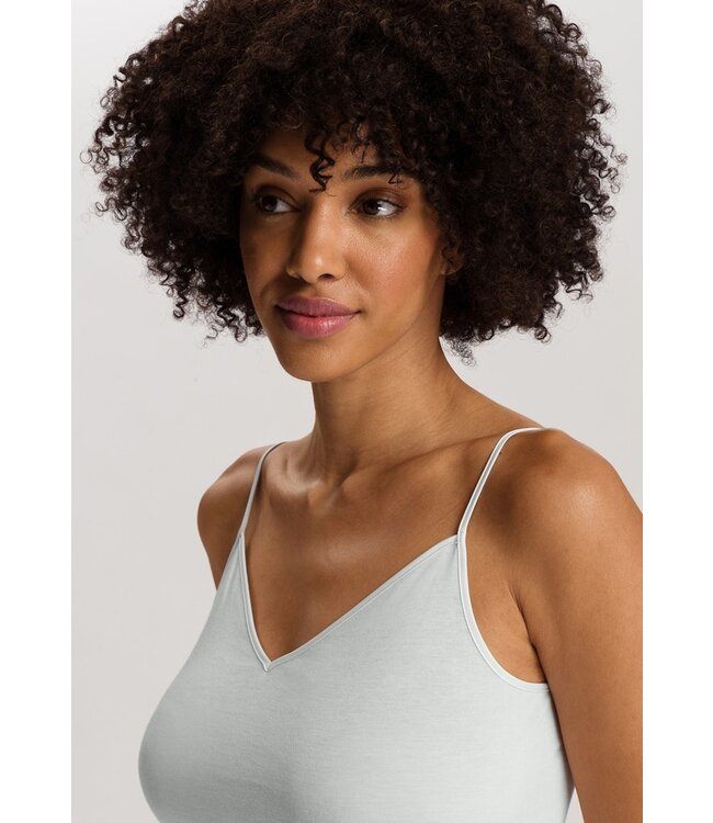Hanro Cotton Seamless Spaghetti Top Vapor (071601)