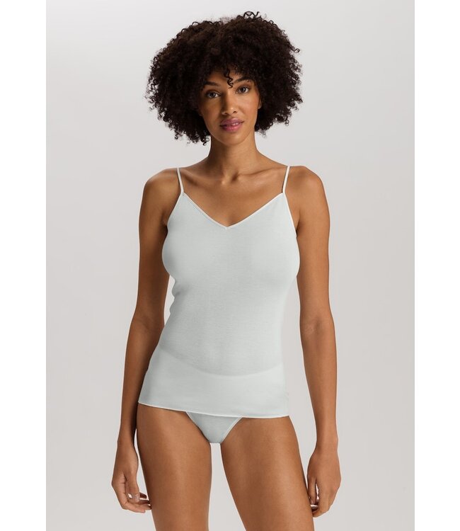 Hanro Cotton Seamless Spaghetti Top Vapor (071601)