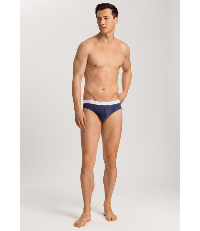 Hanro Cotton Essentials Briefs 2-Pack Herbal Tea/Vintage Indigo (073075)