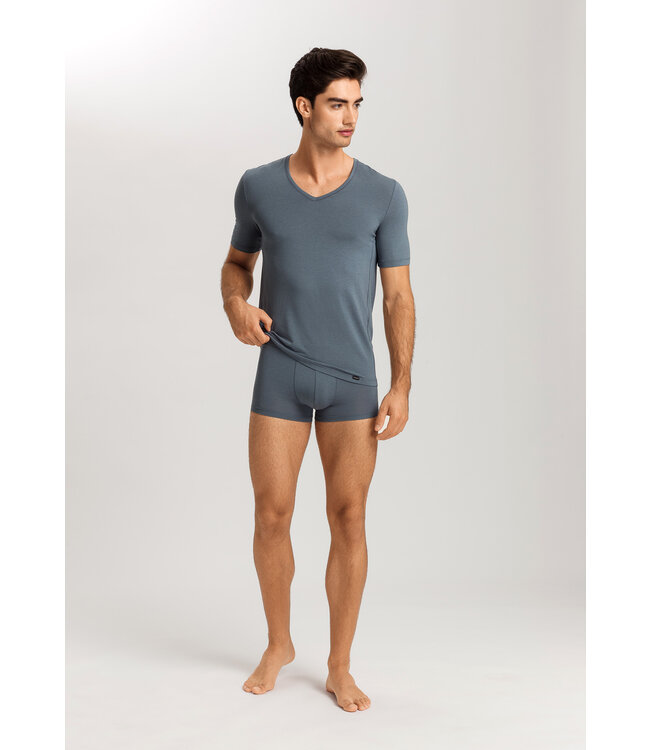 Hanro Natural Function Shirt V-Neck Black Clay (073185)