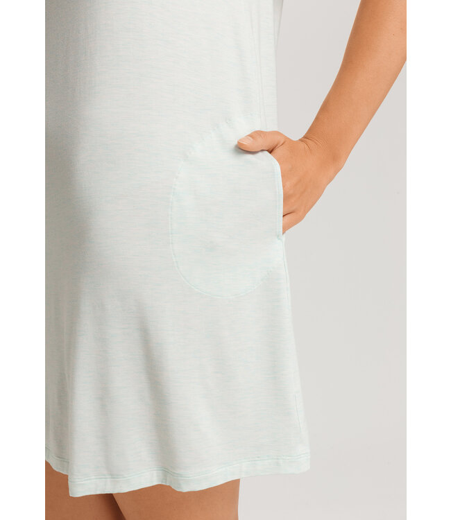 Hanro Natural Elegance Short Sleeve Nightdress Vapor Melange (074949)
