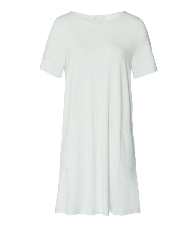 Hanro Natural Elegance Short Sleeve Nightdress Vapor Melange (074949)