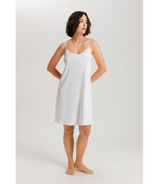 Hanro Cotton Silk Spaghetti Dress White (074813)