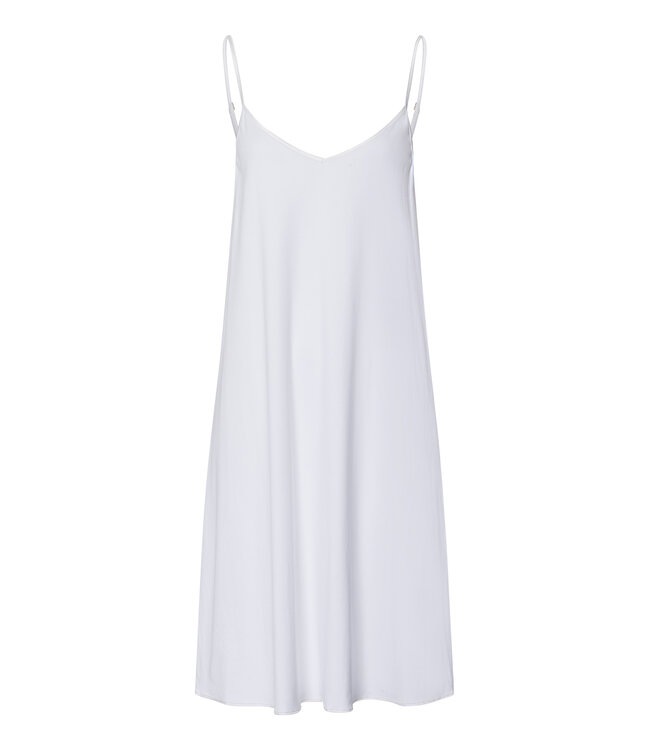 Hanro Cotton Silk Spaghetti Dress White (074813)
