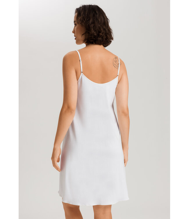 Hanro Cotton Silk Spaghetti Dress White (074813)