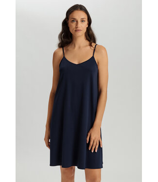 Hanro Cotton Silk Spaghetti Dress Deep Navy (NEW BASIC)