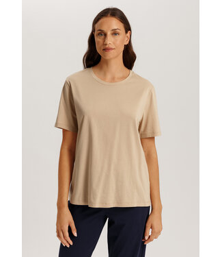 Hanro Natural Short Sleeve Shirt Iced Cappuccino