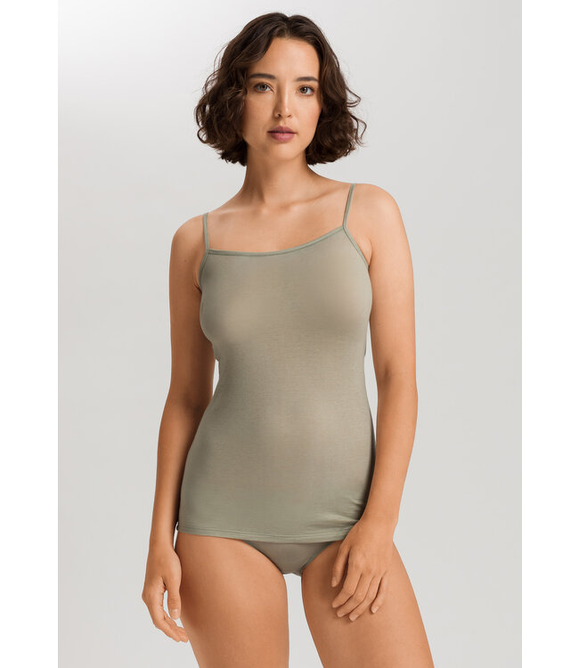 Hanro UltraLight Spaghetti Top Crystal Green