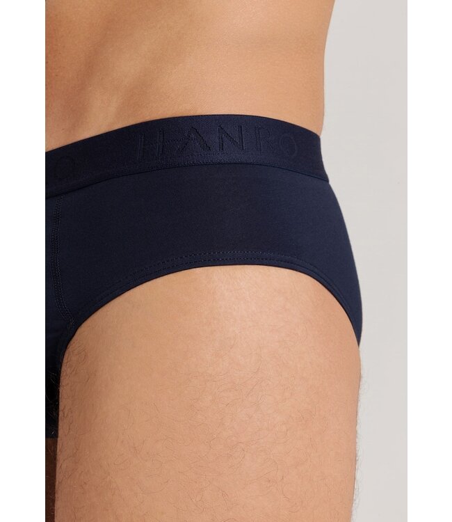 Hanro Cotton Essentials Briefs 2-Pack Deep Navy/Sea Breeze (073075)