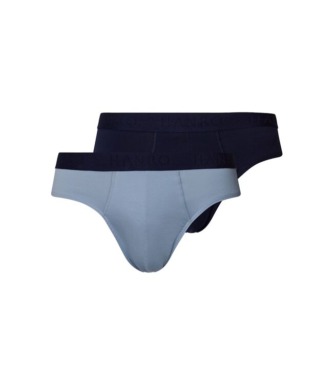 Hanro Cotton Essentials Briefs 2-Pack Deep Navy/Sea Breeze (073075)