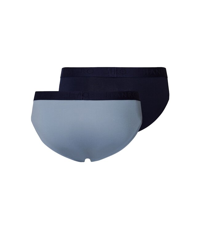 Hanro Cotton Essentials Briefs 2-Pack Deep Navy/Sea Breeze (073075)