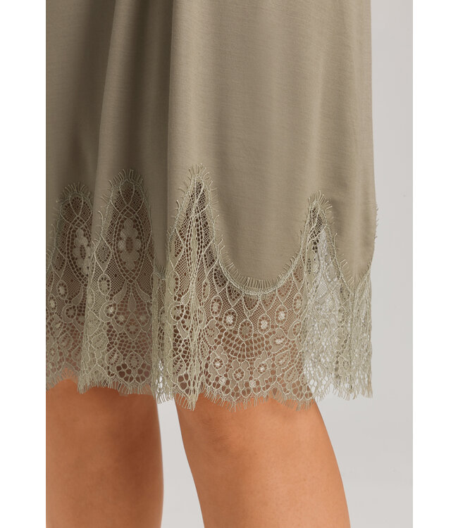 Hanro Melia Short Sleeve Nightdress Silver Sage (074802)