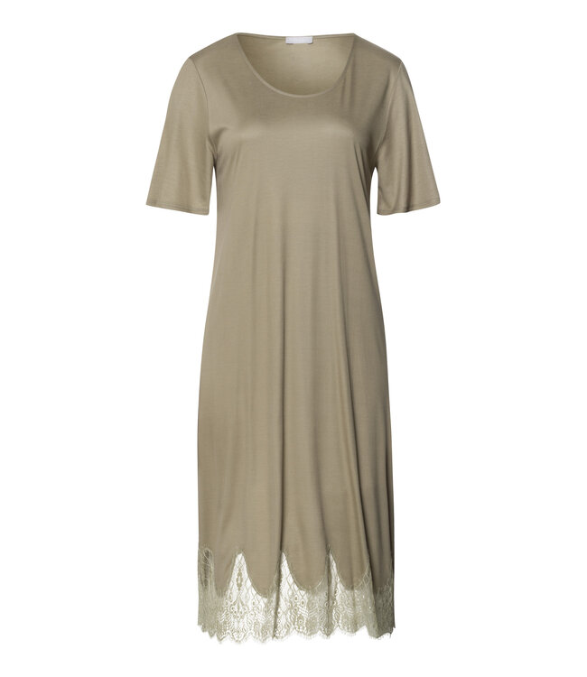 Hanro Melia Short Sleeve Nightdress Silver Sage (074802)