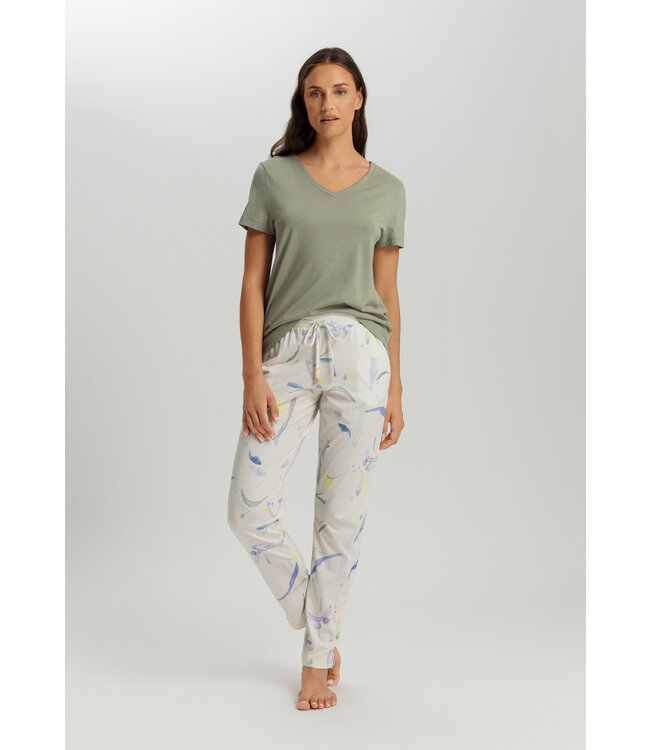 Hanro Sleep & Lounge Short Sleeve Shirt Chrystal Green (074842)