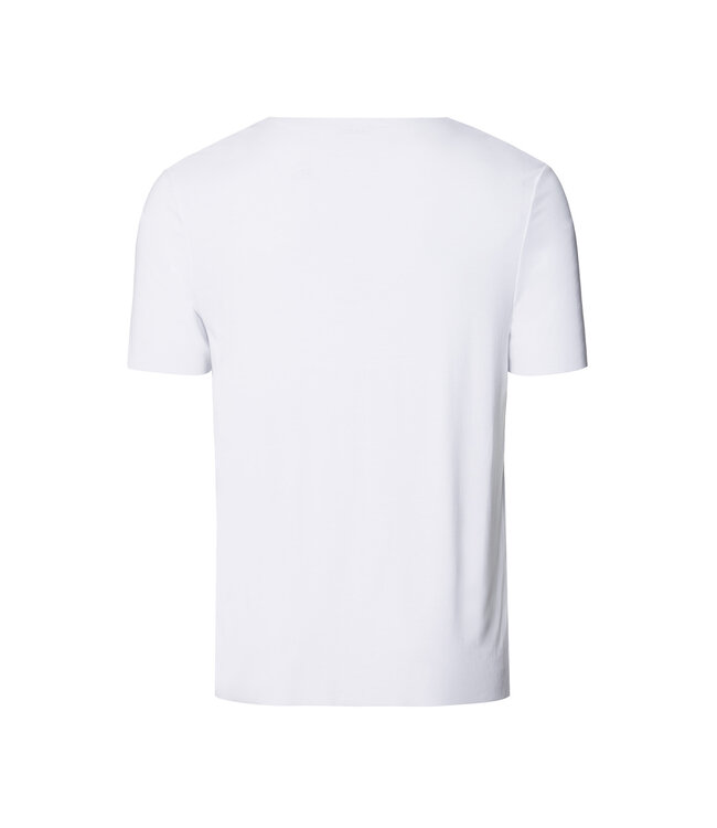 Hanro Clean Cut Short Sleeve Shirt V-Neck White (073251)
