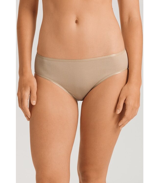 Hanro Cotton Seamless Midi Brief Iced Cappuccino