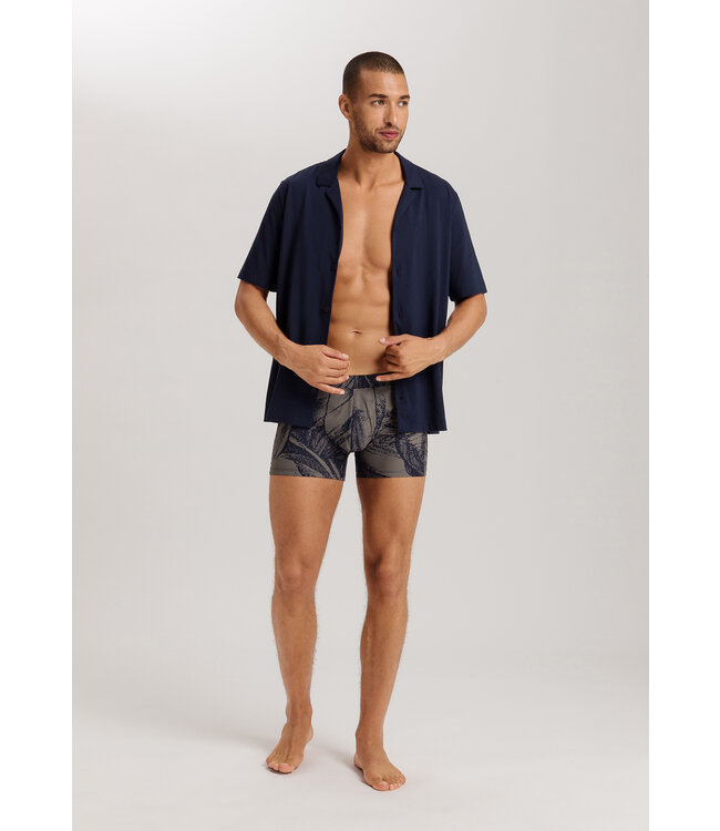 Hanro Fancy Micro Shortleg Pant Striped Palm Print (073125)