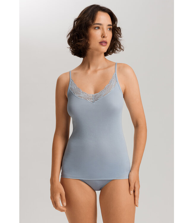Hanro Cotton Delight Spaghetti Top Sea Breeze