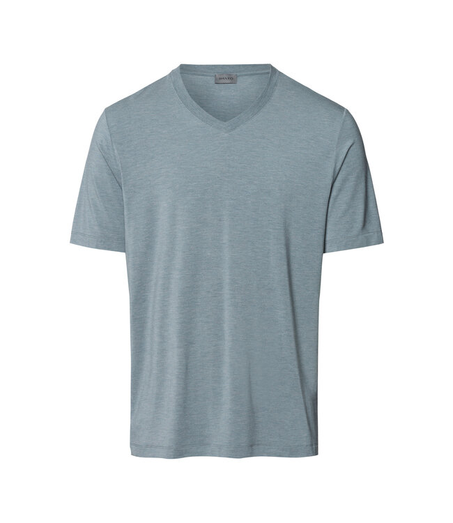 Hanro Casuals Shirt V-Neck Ocean Melange (075035)