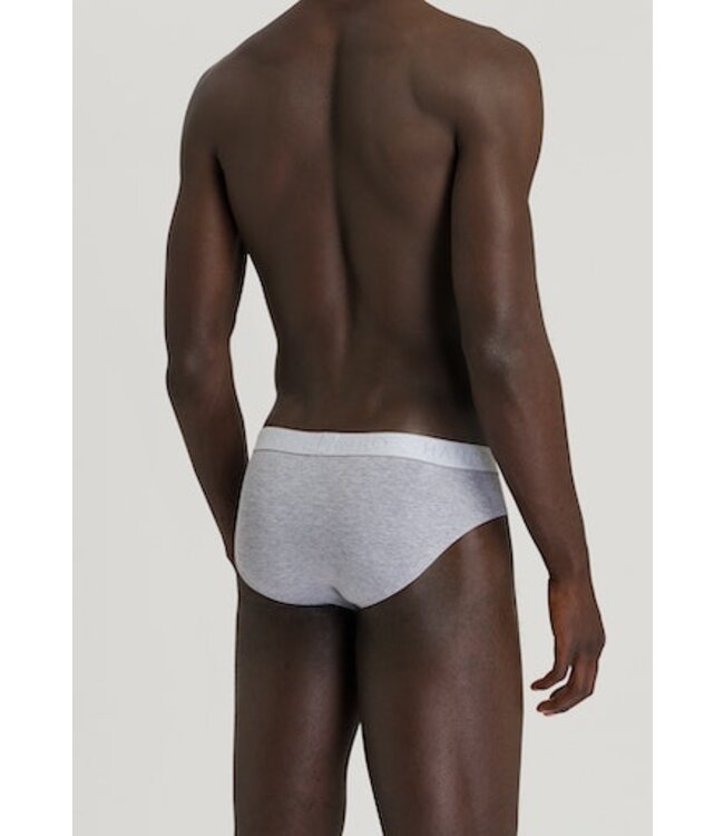 Hanro Cotton Essentials Briefs 2-Pack Light Melange | Deep Navy (073075)