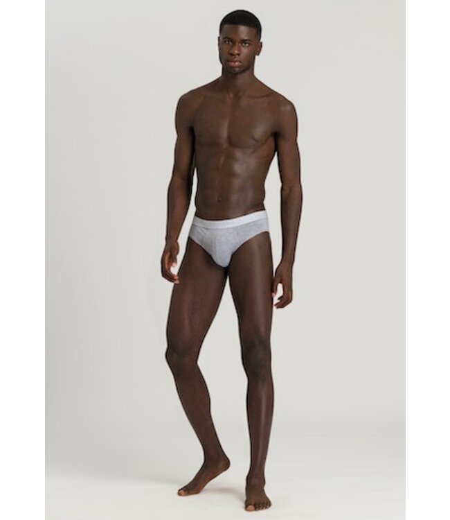 Hanro Cotton Essentials Briefs 2-Pack Light Melange | Deep Navy (073075)