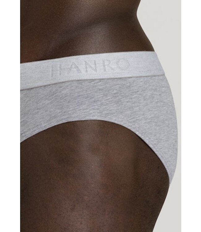 Hanro Cotton Essentials Briefs 2-Pack Light Melange | Deep Navy (073075)