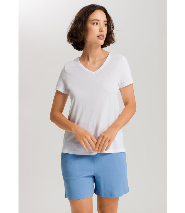 Hanro Sleep & Lounge Short Sleeve Shirt White (NEW BASIC)