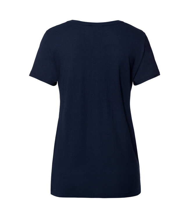 Hanro Sleep & Lounge Short Sleeve Shirt Deep Navy (074842)
