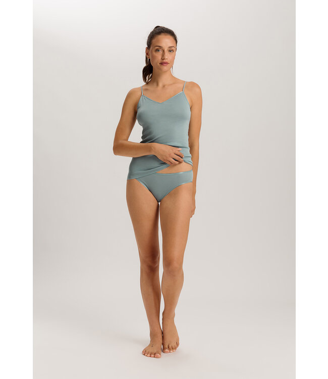 Hanro Cotton Seamless Midi Brief Tourmaline Blue (071626)