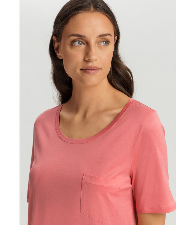 Hanro Cotton Deluxe Short Sleeve Nightdress Lantana (077953)