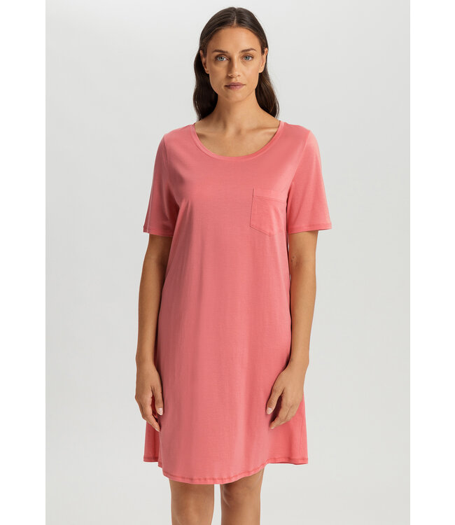 Hanro Cotton Deluxe Short Sleeve Nightdress Lantana (077953)