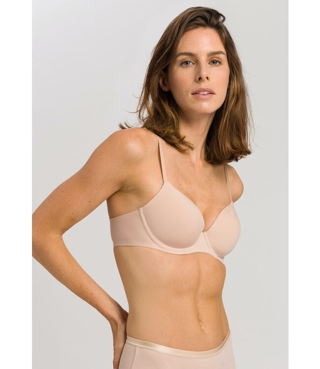 Hanro Cotton Sensation Padded T-Shirt Bra Beige (071382)