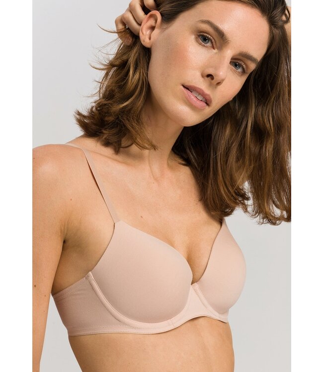 Hanro Cotton Sensation Padded T-Shirt Bra Beige (071382)