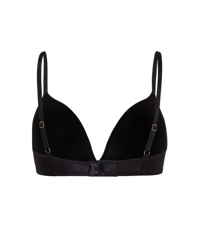 Hanro Satin Deluxe Padded Soft Cup Bra Black (071071)