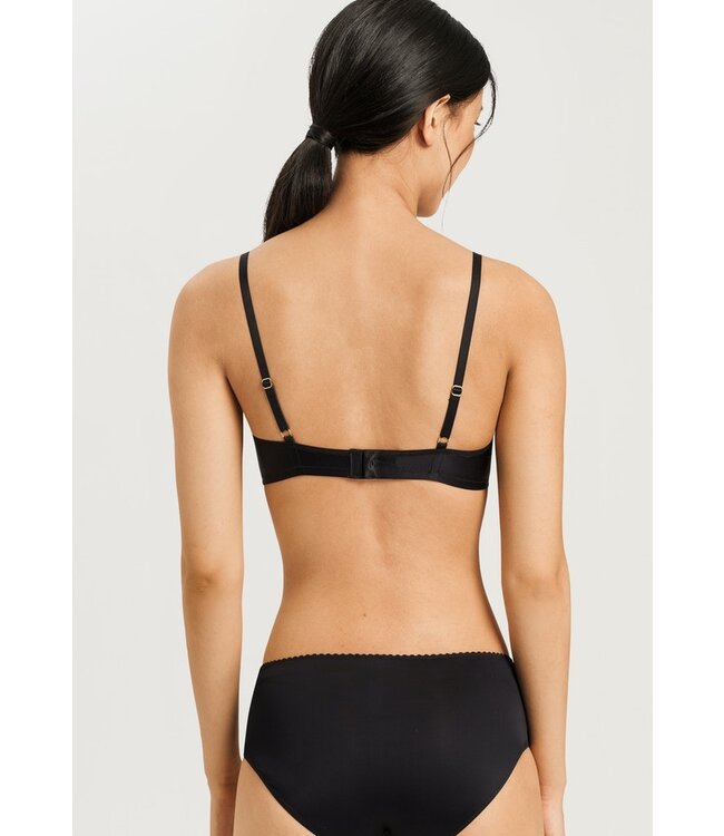 Hanro Satin Deluxe Padded Soft Cup Bra Black (071071)