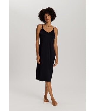 Hanro Satin Deluxe Bodydress Black lengte 110 cm